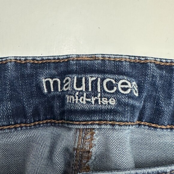 Maurices Mid Rise Bootcut Women's size 16W Dark Wash Blue Denim Jeans - Picture 3 of 5